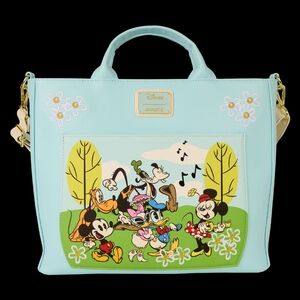 Mickey & Friends Exclusive Park Day Convertible Backpack & Tote Crossbody Bag